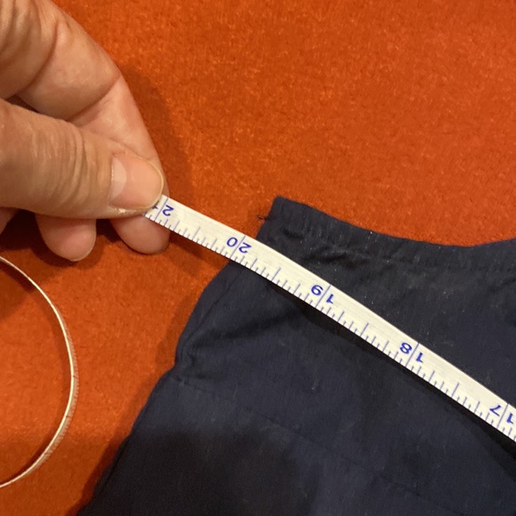 TALBOTS navy blue with white embroidered blouse size Large - Picture 10 of 12